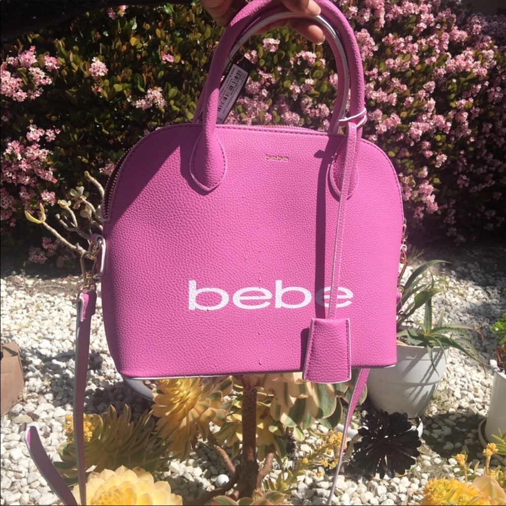 Bebe Fabiola Mini Dome Purse Pink NEW - Picture 1 of 6